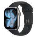 Умные часы Apple Watch Series 11 42mm GPS Space Gray Aluminum Case Black Sport Band S/M