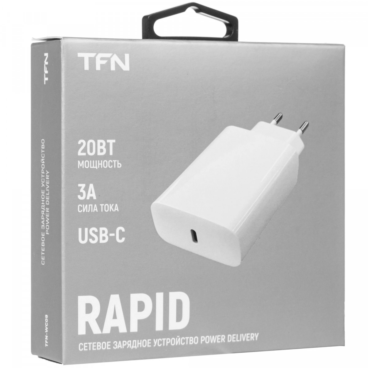 Сетевое зарядное устройство TFN RAPID Type-C PD 20W белый