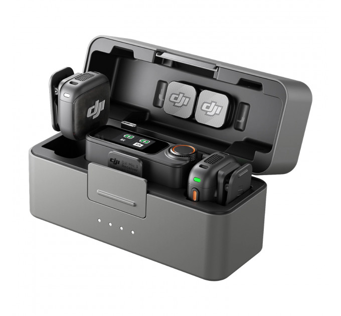 Микрофон беспроводной DJI MIC 3 (2 TX + 1 RX + Charging Case), Black