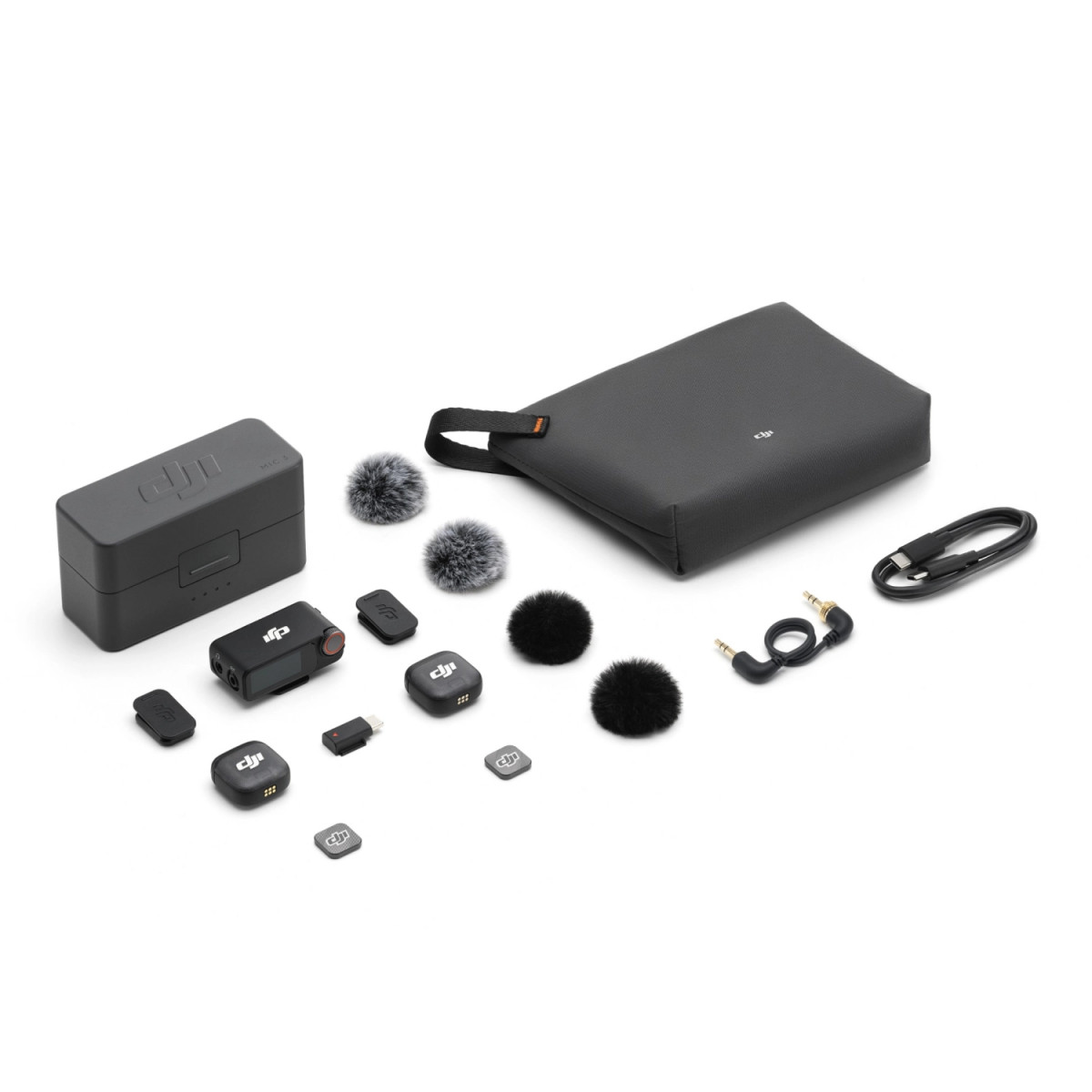 Микрофон беспроводной DJI MIC 3 (2 TX + 1 RX + Charging Case), Black