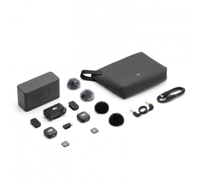 Микрофон беспроводной DJI MIC 3 (2 TX + 1 RX + Charging Case), Black