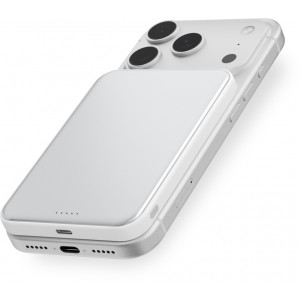 Внешний аккумулятор uBear Strike 5000mAh, Qi2.2, белый