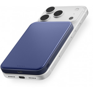 Внешний аккумулятор uBear Strike 5000mAh, Qi2.2, темно-синий