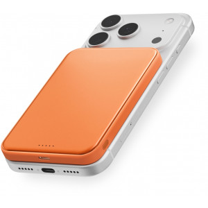 Внешний аккумулятор uBear Strike 5000mAh, Qi2.2, оранжевый