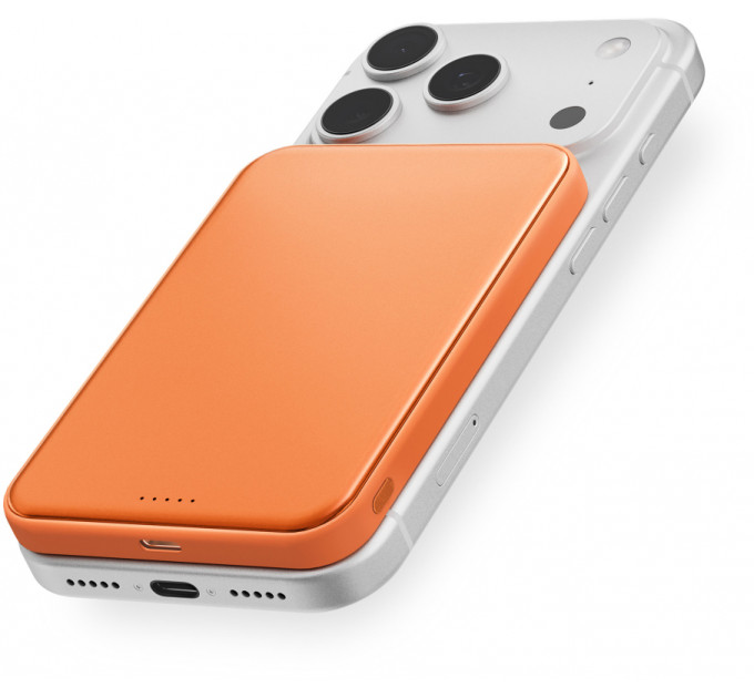 Внешний аккумулятор uBear Strike 5000mAh, Qi2.2, оранжевый