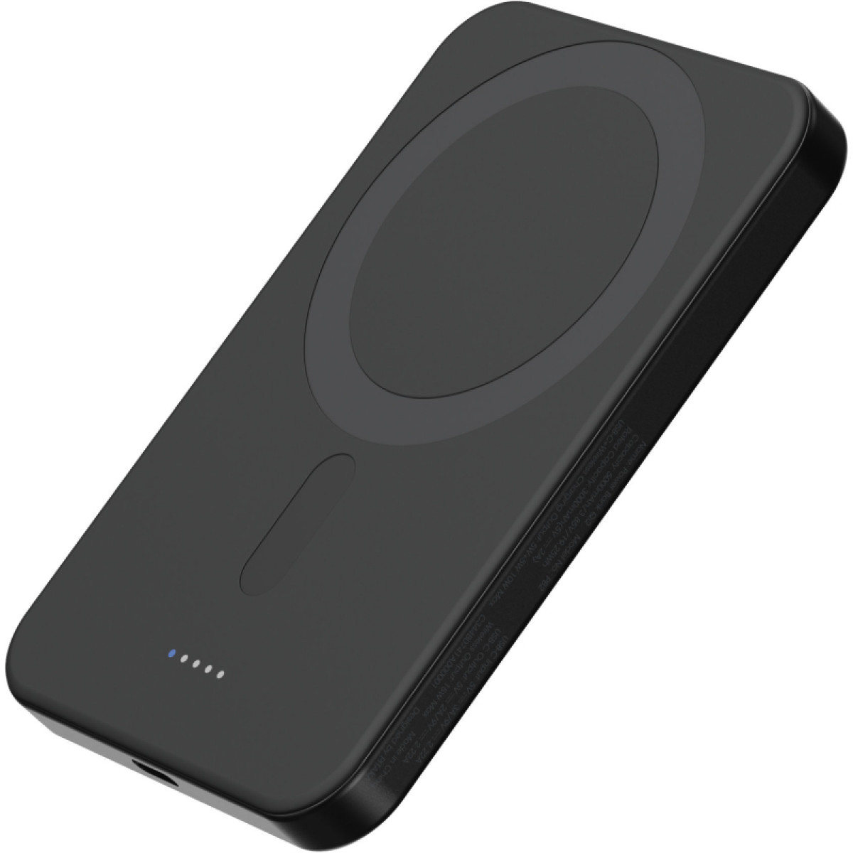 Аккумулятор Pitaka Power Bank Qi2, 5000mAh, черный