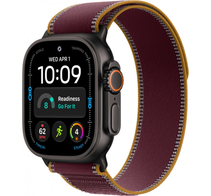 Умные часы Apple Watch Ultra 4 GPS+Cellular, 49 мм, Black Titanium Burgundy Trail Loop M/L