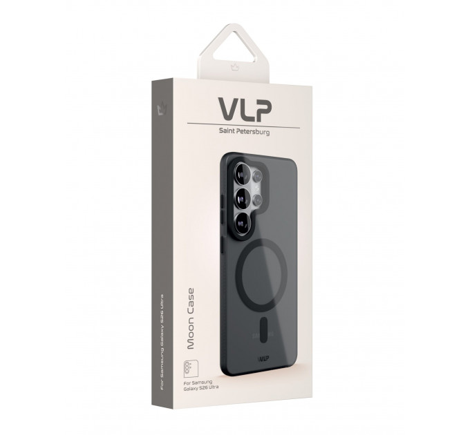 Чехол защитный VLP Moon Case с MagSafe для Samsung Galaxy S26 Ultra, черный