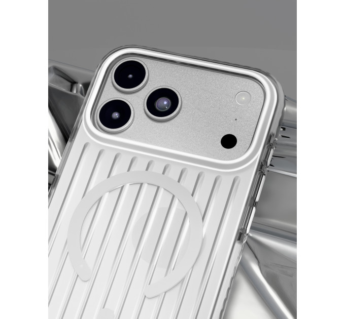 Чехол защитный VLP Pulse Case с MagSafe для iPhone 18 Pro Max, серебристый