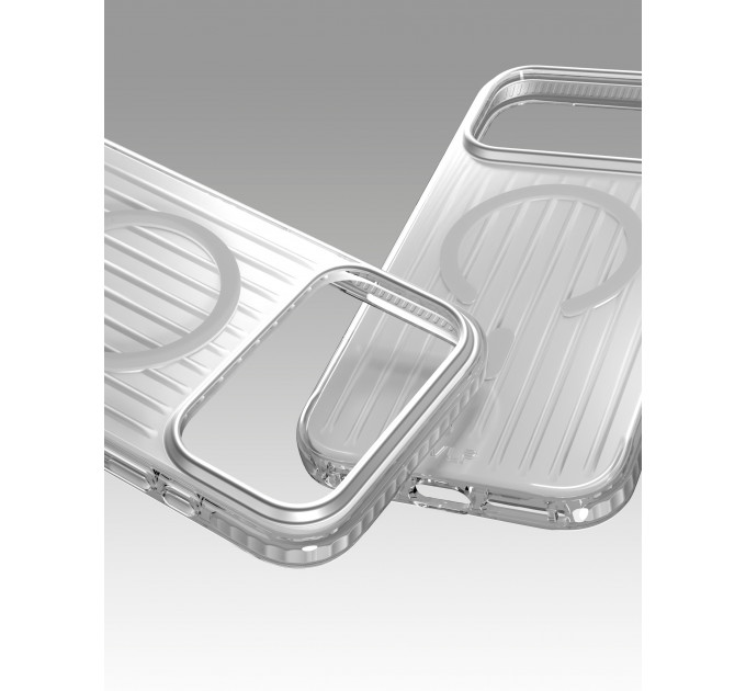 Чехол защитный VLP Pulse Case с MagSafe для iPhone 18 Pro Max, серебристый