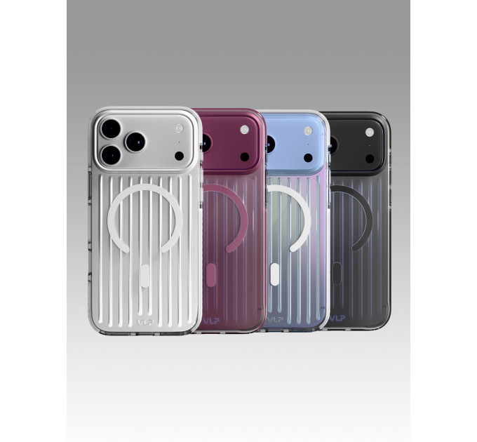Чехол защитный VLP Pulse Case с MagSafe для iPhone 18 Pro Max, серебристый