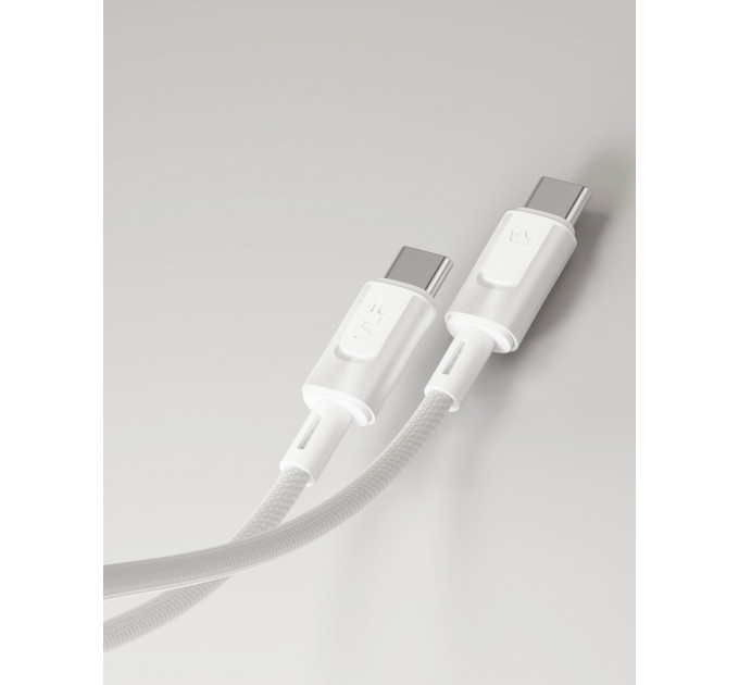 Кабель VLP Force Line 100W USB-C + USB-C, 1.2m, белый