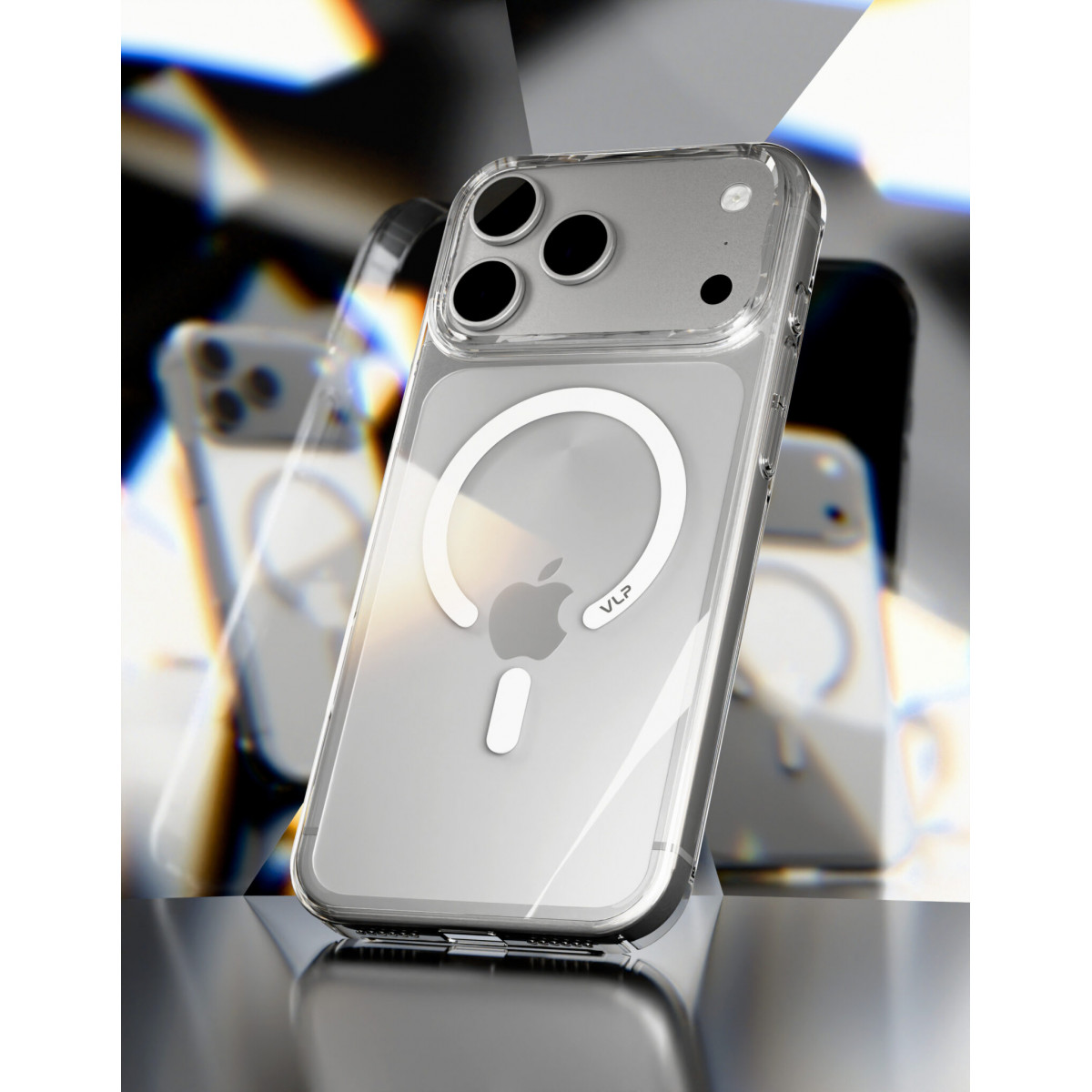 Чехол защитный VLP Diamond Case с MagSafe для iPhone 18 Pro, прозрачный