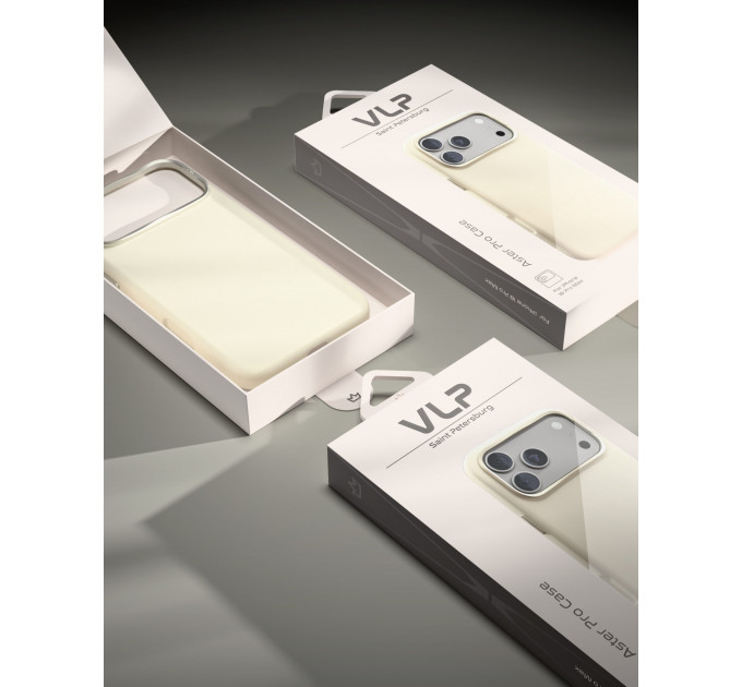 Чехол защитный VLP Aster Pro Case с MagSafe для iPhone 18 Pro Max, белый