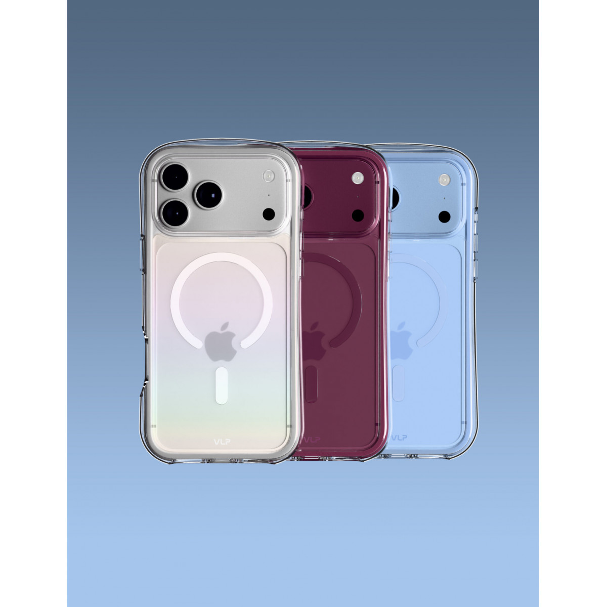 Чехол защитный VLP Bubble Case с MagSafe для iPhone 18 Pro, голубой