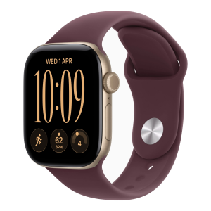 Умные часы Apple Watch Series 12 46mm GPS Light Gold Aluminum Case Burgundy Sport Band M/L