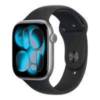 Умные часы Apple Watch Series 11 46mm GPS Space Gray Aluminum Case Black Sport Band S/M