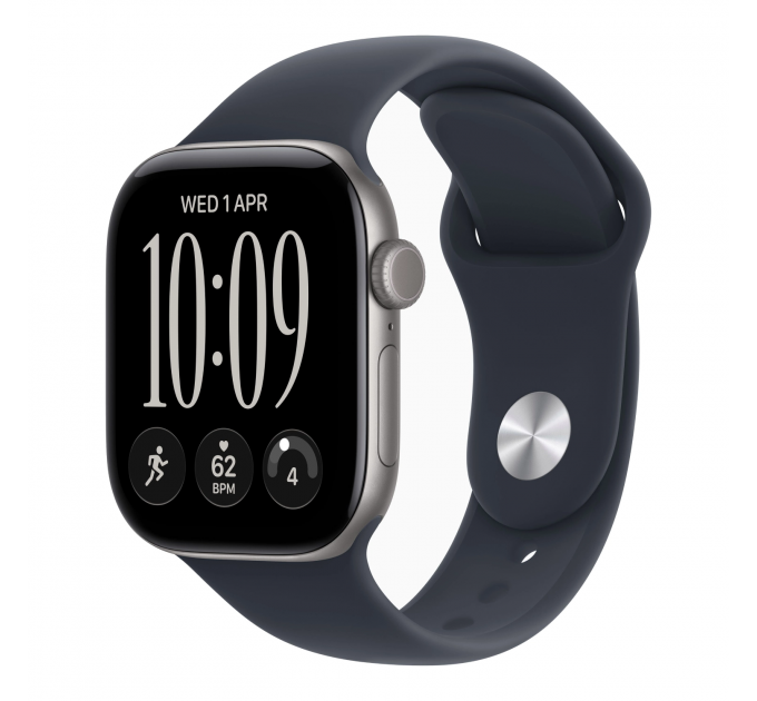 Умные часы Apple Watch Series 12 46mm GPS Space Gray Aluminum Case Navy Blue Sport Band M/L