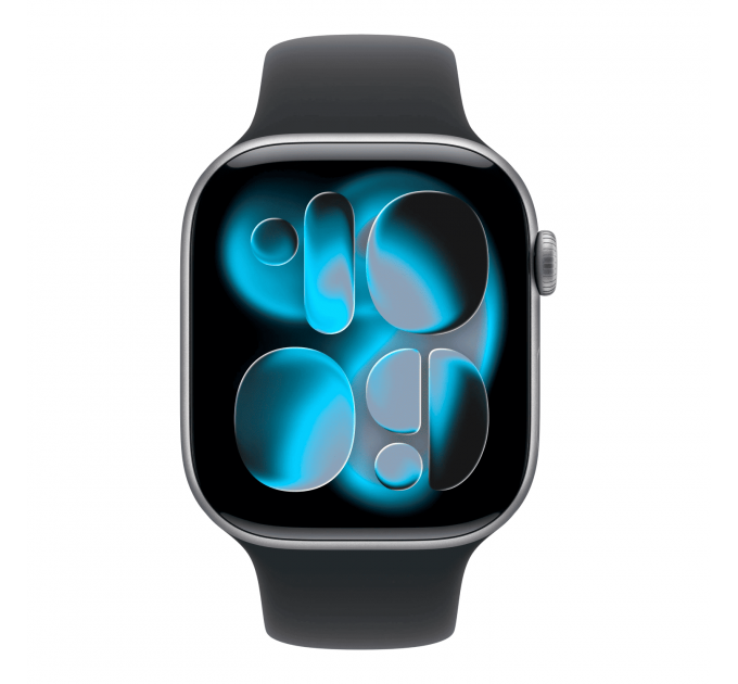 Умные часы Apple Watch Series 11 46mm GPS Space Gray Aluminum Case Black Sport Band S/M
