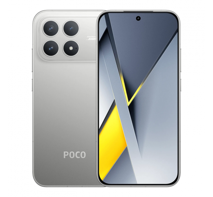 Смартфон Xiaomi Poco F8 Pro 12/256 ГБ серебристый (2sim)